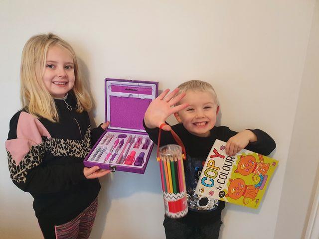 Very pleased with their prizes!